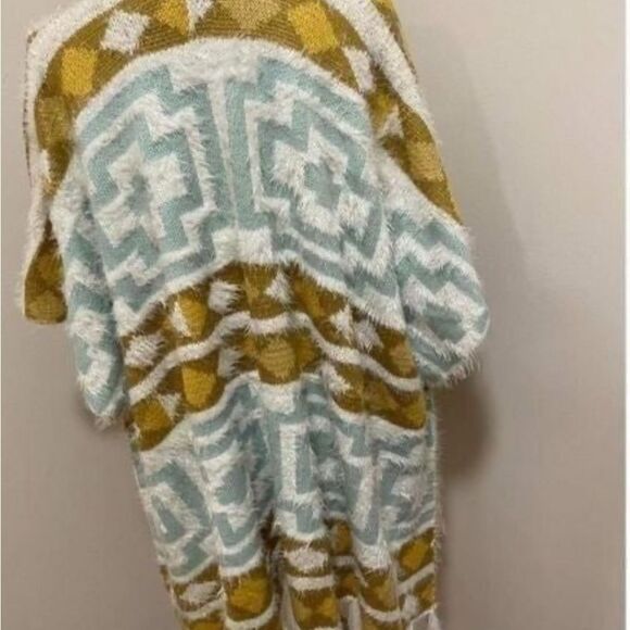 New FreePeople Poncho Diamondback Sweater Kimono One Size shawl wrap - Picture 6 of 8
